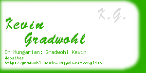 kevin gradwohl business card